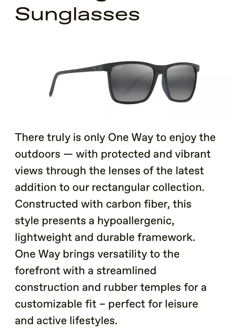 Maui Jim One Way polarized sunglasses